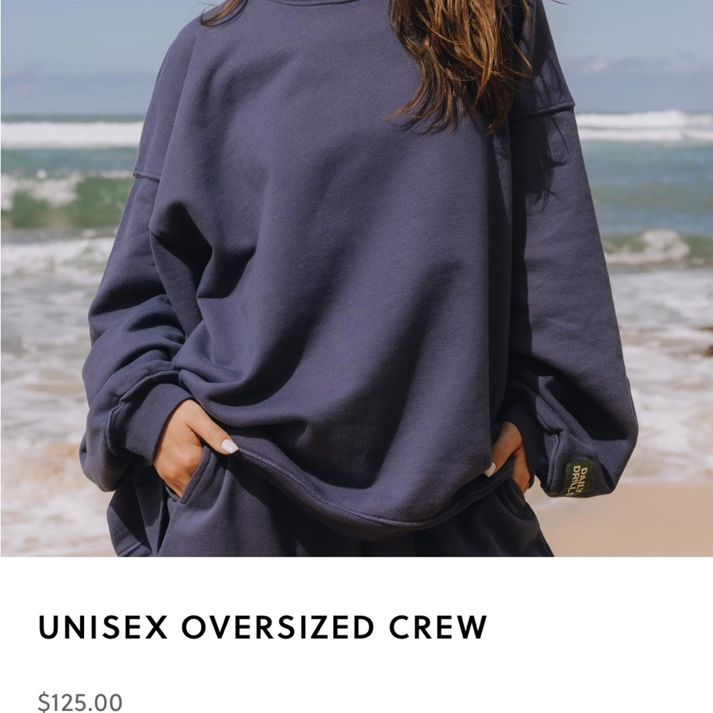 Daily Drills Blue Crew Neck Sweater Relaxed Fit